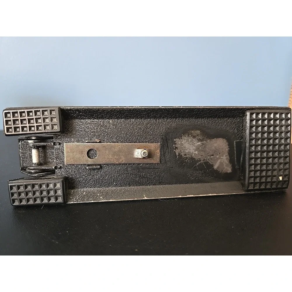 Vintage Retro 1940s Bostitch Heavy‎ Duty Steel Stapler Black Crackle